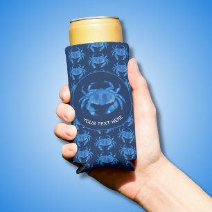 Coastal Crab Blue Seltzer Can Cooler