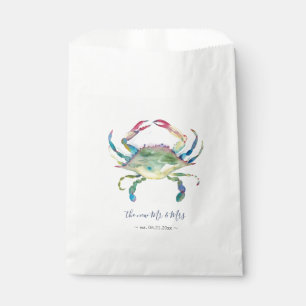 Coastal Crab Boil Watercolor Favour Bags