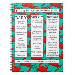 Coastal Crabs Fun Summer Style Cleaning Journal