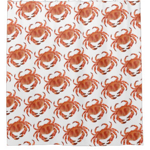 Coastal Crabs Pattern Shower Curtain