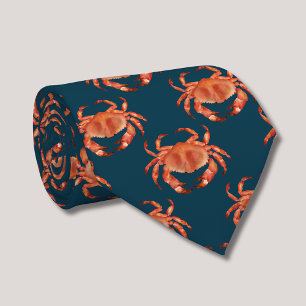 Coastal Crabs pattern Tie