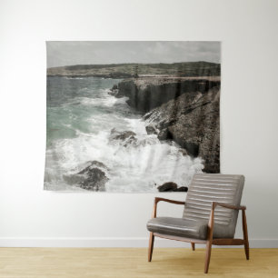 Coastal Crashing Waves Tapestry
