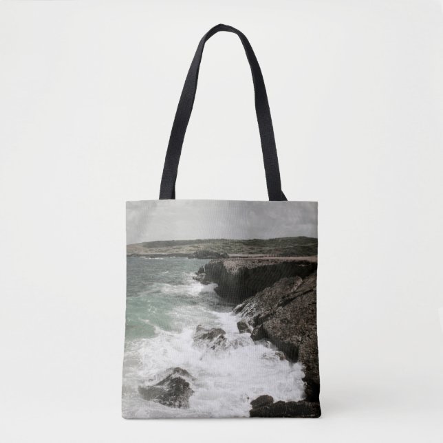 Coastal Crashing Waves Tote Bag (Front)