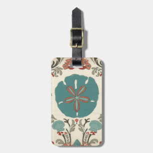 Coastal Damask I Luggage Tag