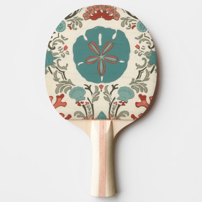 Coastal Damask I Ping Pong Paddle (Front)