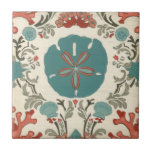 Coastal Damask I Tile<br><div class="desc">Marine Life</div>