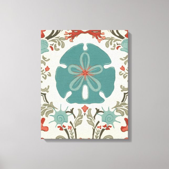 Coastal Damask II Canvas Print (Front)