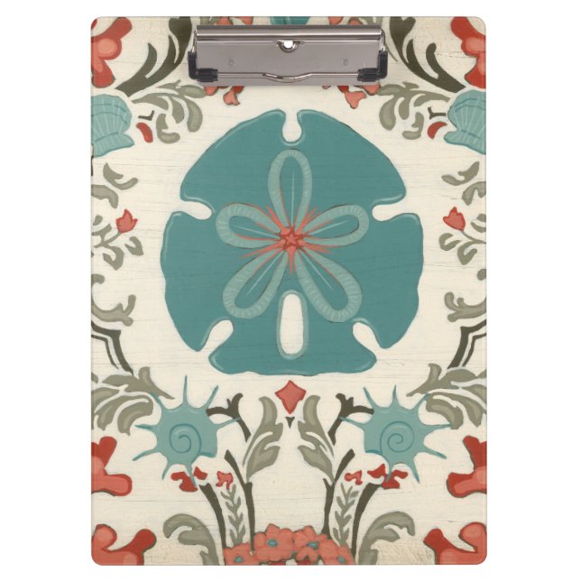 Coastal Damask II Clipboard (Front)