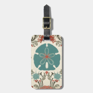 Coastal Damask II Luggage Tag