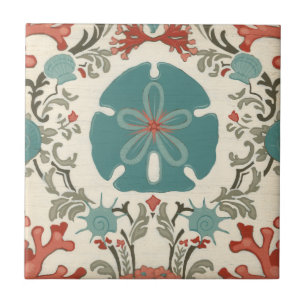 Coastal Damask II Tile