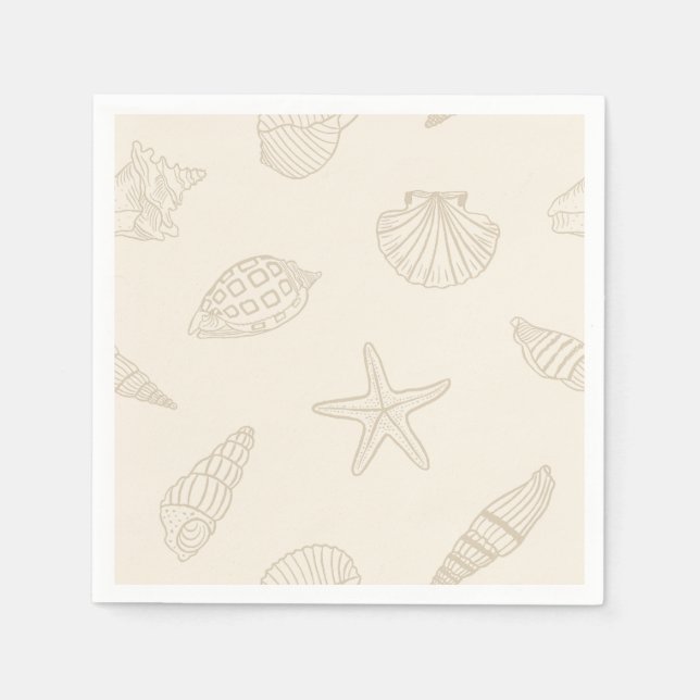 Coastal Dine Sandy Taupe Napkin (Front)