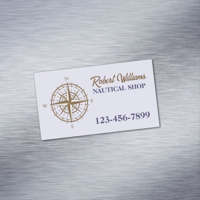 Coastal Diving Boating Sailing Compass Nautical  Magnetic Business Card (In Situ)