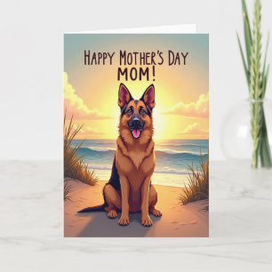 Coastal Dog Mothers Day Scene Card