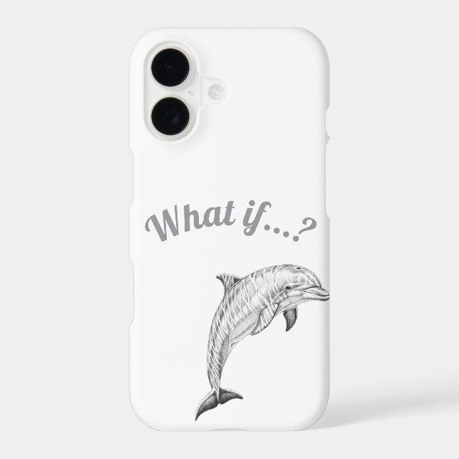 Coastal Dolphin Sketch Phone Case (Back)