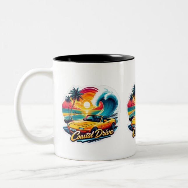 Coastal Drive Two-Tone Coffee Mug (Left)