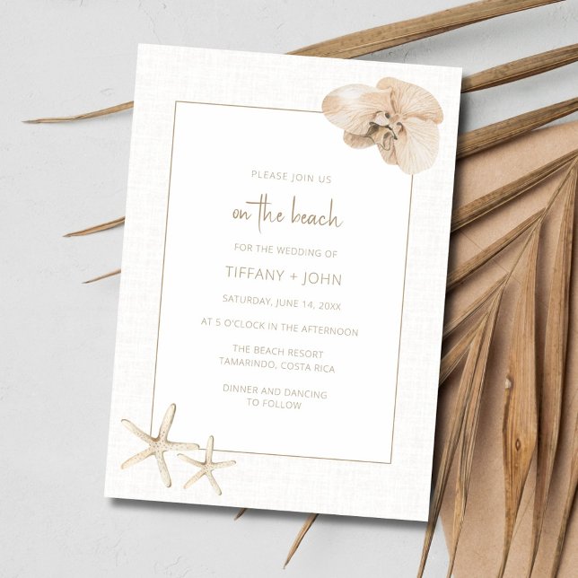 Coastal Elegance Seaside Wedding  Invitation (Coastal Elegance Seaside Wedding Invitation)