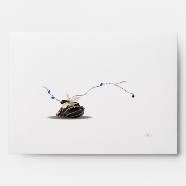 Coastal elegant minimalist seashell beach art envelope (Front)