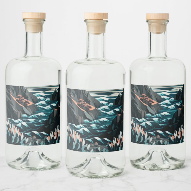 Coastal Energy Liquor Bottle Label (Bottles)