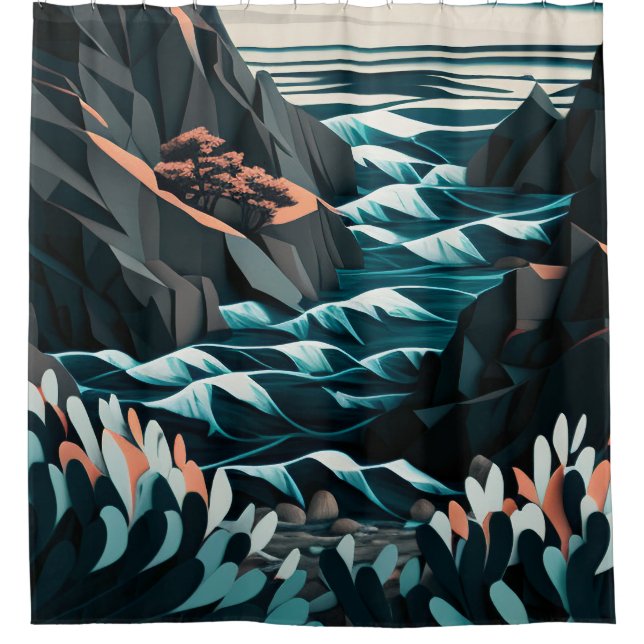 Coastal Energy Shower Curtain (Front)