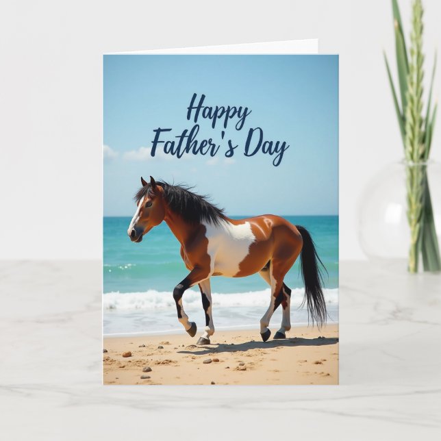 Coastal Equine Fathers Day Card (Front)