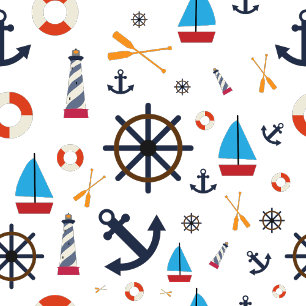 Coastal Escape Nautical Beach Towel