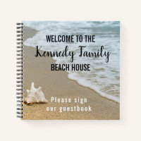 Coastal Family Beach House Welcome Guest Book