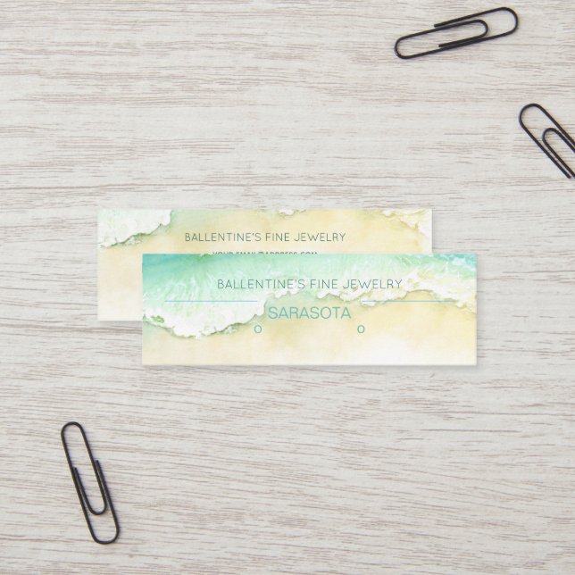 Coastal Fine Jewelry Earring Display Mini Business Card (Front/Back In Situ)