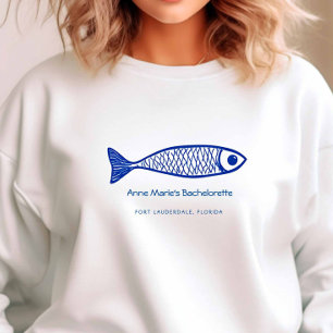 Coastal Fish Blue Bachelorette Group Sweatshirt