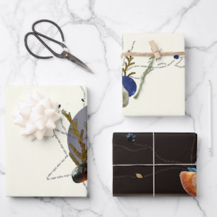 Coastal floral wabi sabi 3 Sheets of Paper