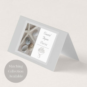 Coastal Florist Branding Logo Template Business Card