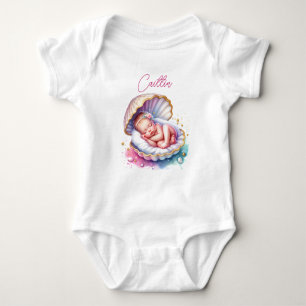 Coastal Girl's Baby Shower Personalised Bodysuit