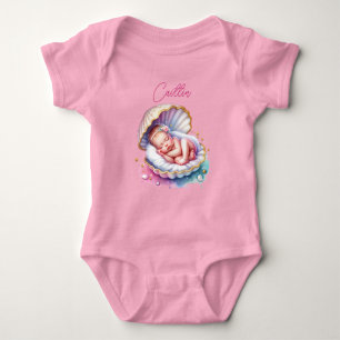 Coastal Girl's Baby Shower Personalised Bodysuit