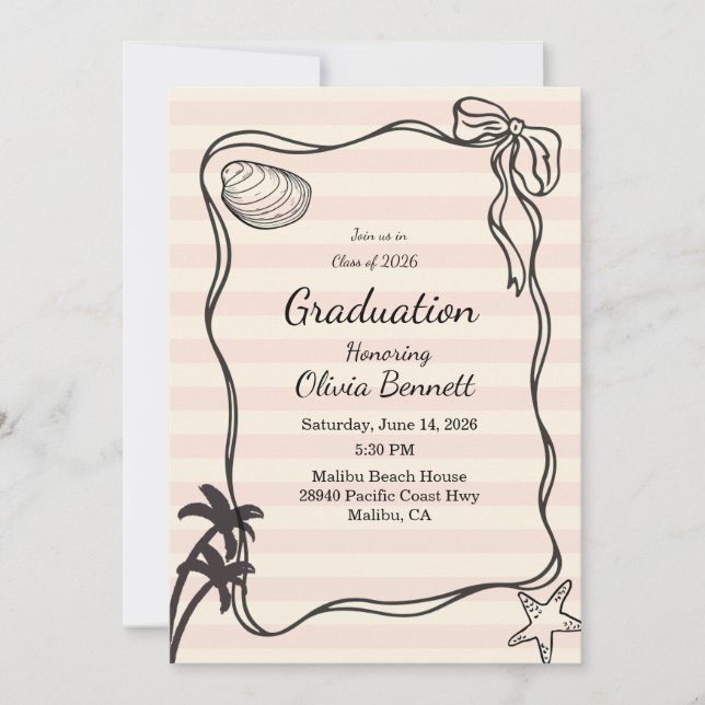 Coastal Graduation 2026 Invitation (Front)