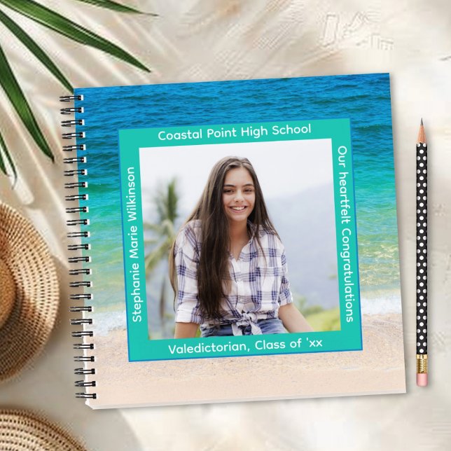 Coastal Graduation Party Photo Messages Notebook (Creator Uploaded)