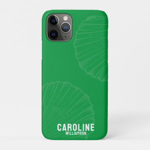Coastal granddaughter bright green seashell Case-Mate iPhone case