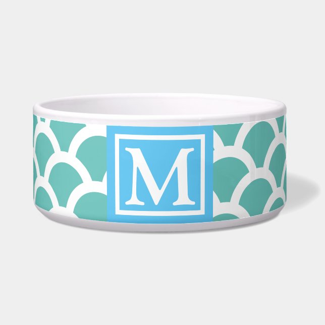 Coastal Green Fish Scales | Monogram (Front)