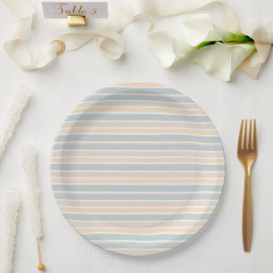 Coastal Hamptons Stripe Paper Plate