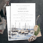 Coastal Harbour Boats Seascape Rehearsal Dinner Invitation<br><div class="desc">Coastal Boats at Harbour Seascape Theme Collection.- it's an elegant script watercolor Illustration of pastel Harbour Side Boats ,  perfect for your harbour destination wedding & parties. It’s very easy to customise,  with your personal details. If you need any other matching product or customisation,  kindly message via Zazzle.</div>