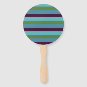 Coastal harmony stripes hand fan