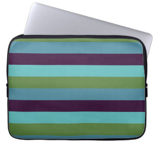 Coastal harmony stripes laptop sleeve