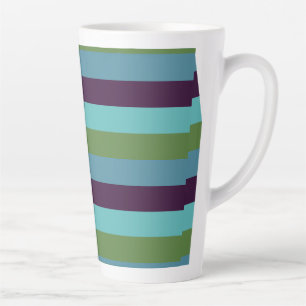 Coastal harmony stripes latte mug
