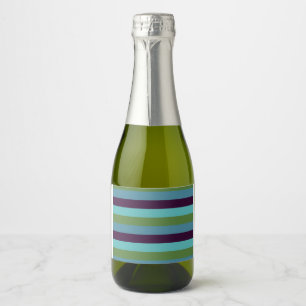 Coastal harmony stripes sparkling wine label