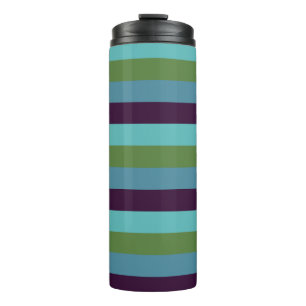 Coastal harmony stripes thermal tumbler