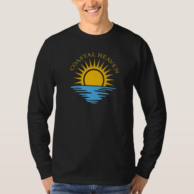 Coastal Heaven Sun Surf Ocean Tropical Oasis Premi T-Shirt (Front)