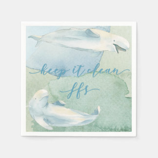 Coastal humour paper napkins keep it clean
