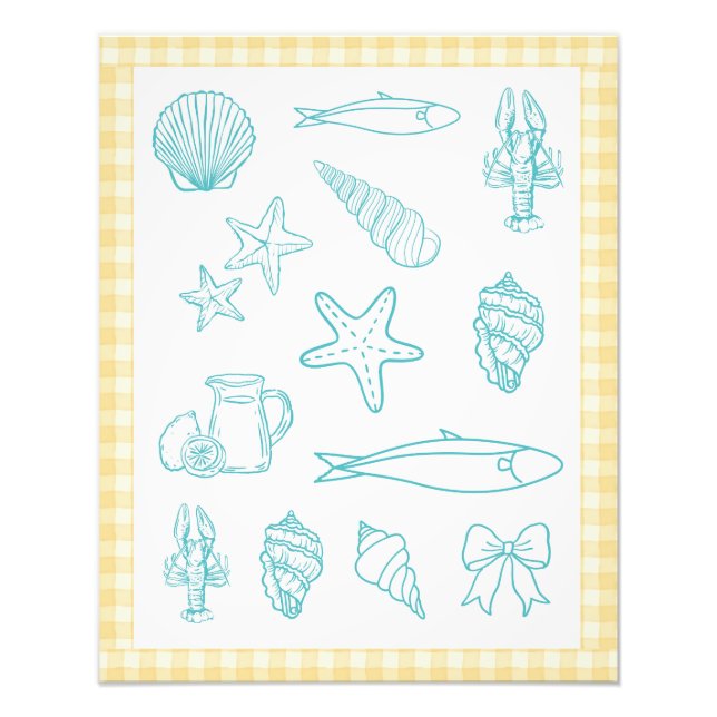 Coastal Italian Kitchen Print | Sorrento Blue  (Front)