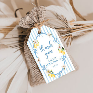 Coastal Italian Lemon Bridal Shower Gift Tags