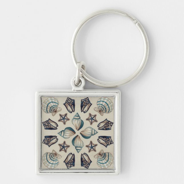 Coastal Kaleidoscope I Key Ring (Front)