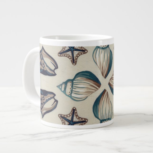 Coastal Kaleidoscope I Large Coffee Mug (Front Left)