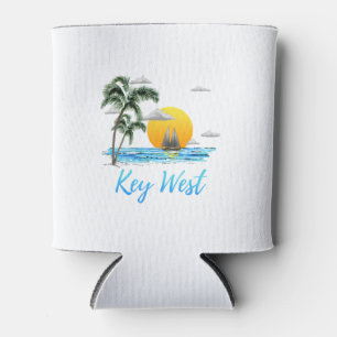 Coastal Key West Sailing Sunset Can Cooler